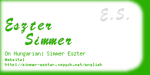 eszter simmer business card